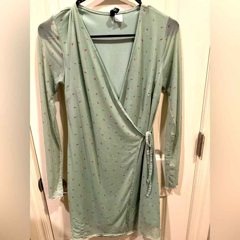 Silky wrap dress